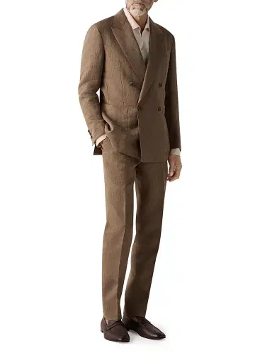 Zegna Men's Oasi Lino Pants - Dark Taupe - Size 46 | Thumbnail 6 Zegna Men's Oasi Lino Pants - Dark Taupe - Size 46 | Thumbnail 6