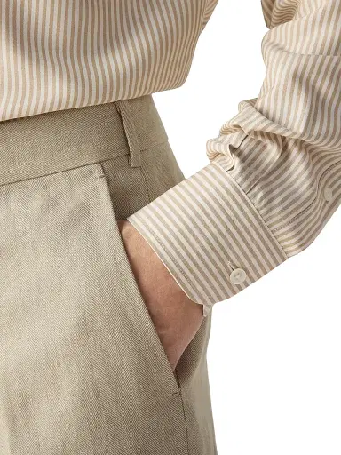 Zegna Men's Oasi Lino Pants - Light Taupe - Size 40 | Thumbnail 5 Zegna Men's Oasi Lino Pants - Light Taupe - Size 40 | Thumbnail 5