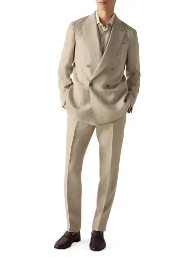 Zegna Men's Oasi Lino Pants - Light Taupe - Size 40 | Thumbnail 6 Zegna Men's Oasi Lino Pants - Light Taupe - Size 40 | Thumbnail 6