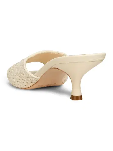 22élevé Women's 55MM Crochet Mules - White Crochet - Size 12 | Thumbnail 3