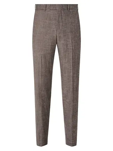 Zegna Men's Crossover Wool Silk and Linen Pants - Brown - Size 50 | Thumbnail 1