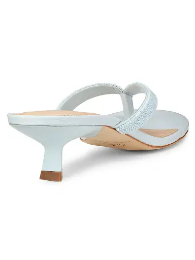 22élevé Women's 40MM Beaded Leather Thong Sandals - Ice Melt - Size 11 | Thumbnail 3