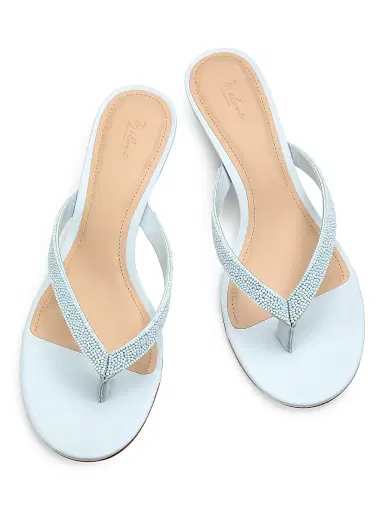 22élevé Women's 40MM Beaded Leather Thong Sandals - Ice Melt - Size 11 | Thumbnail 4