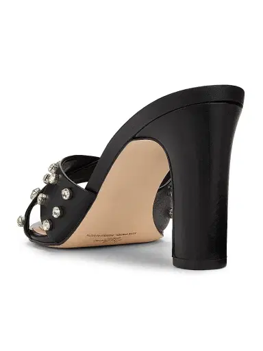 22élevé Women's 80MM Crystal-Embellished Leather Block-Heel Sandals - Black Nappa - Size 12 | Thumbnail 3 22élevé Women's 80MM Crystal-Embellished Leather Block-Heel Sandals - Black Nappa - Size 12 | Thumbnail 3