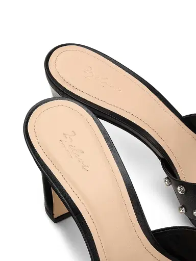 22élevé Women's 80MM Crystal-Embellished Leather Block-Heel Sandals - Black Nappa - Size 12 | Thumbnail 6 22élevé Women's 80MM Crystal-Embellished Leather Block-Heel Sandals - Black Nappa - Size 12 | Thumbnail 6