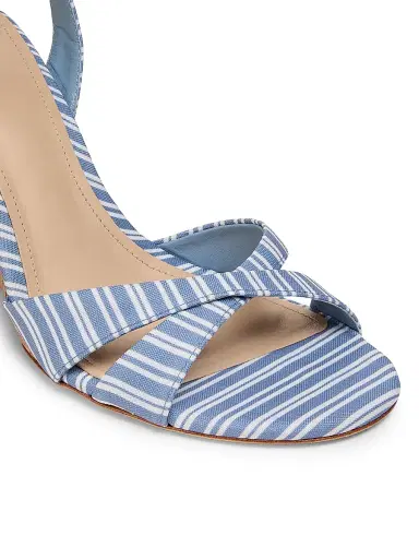 22élevé Women's 100MM Cork Wedge Sandals - Blue Stripe - Size 12 | Thumbnail 6 22élevé Women's 100MM Cork Wedge Sandals - Blue Stripe - Size 12 | Thumbnail 6