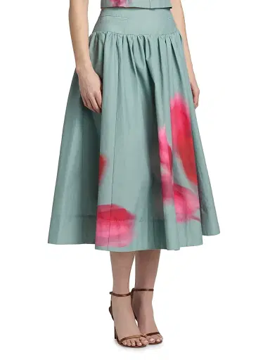 Amur Women's Kalani Floral A-Line Midi-Skirt - Cumulus Tulip | Thumbnail 4
