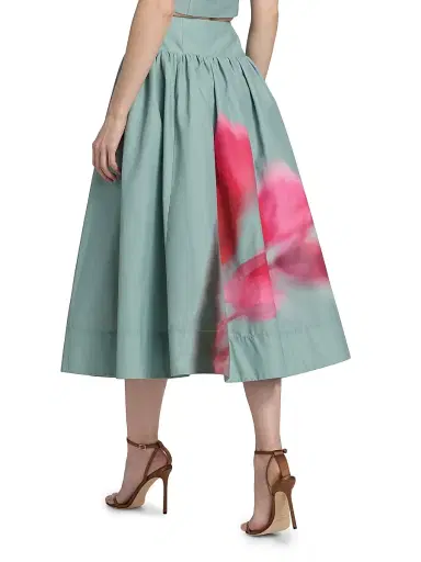 Amur Women's Kalani Floral A-Line Midi-Skirt - Cumulus Tulip | Thumbnail 5