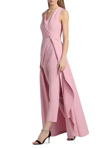Kay Unger Women's Fiona Stretch Crepe Walk-Through Jumpsuit | Thumbnail 2 Kay Unger Women's Fiona Stretch Crepe Walk-Through Jumpsuit | Thumbnail 2