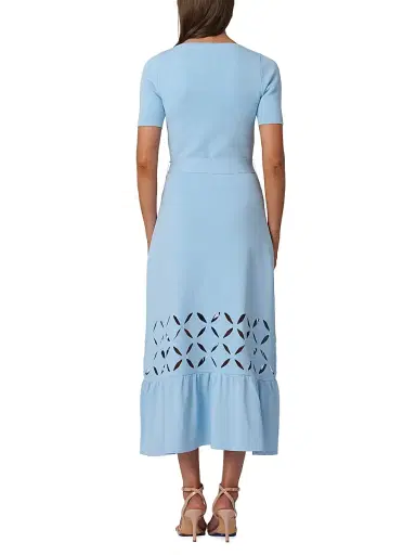Shoshanna Women's Pendelton A-Line Midi-Dress - Sky Blue - Size XL | Thumbnail 3 Shoshanna Women's Pendelton A-Line Midi-Dress - Sky Blue - Size XL | Thumbnail 3