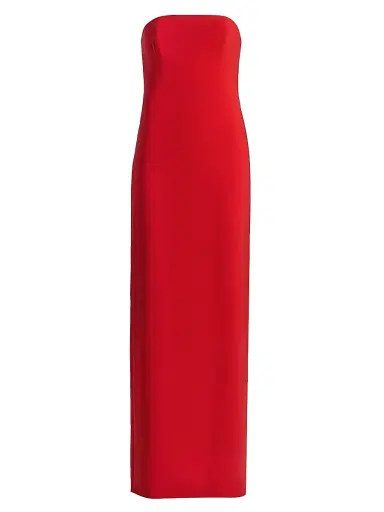 Amsale Women's Stretch-Jersey Strapless Gown - Persimmon | Thumbnail 1