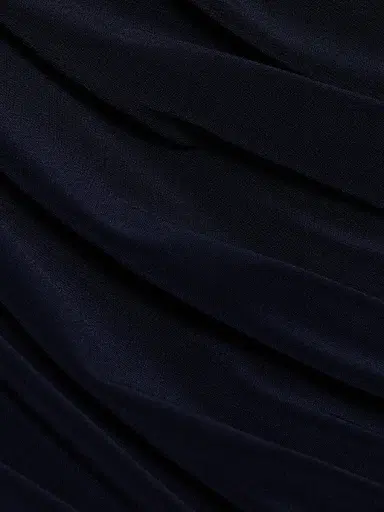 Amsale Women's Draped Jersey Column Gown - Navy | Thumbnail 7