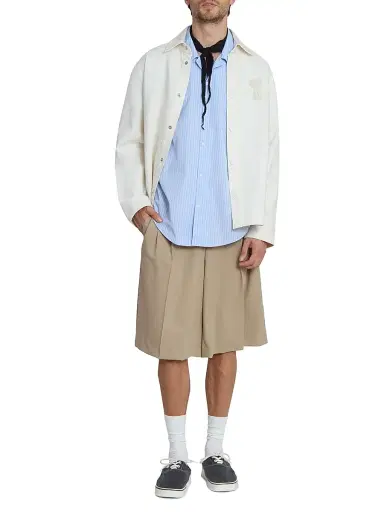 AMI PARIS Men's Ami De Coeur Cotton Overshirt | Thumbnail 2 AMI PARIS Men's Ami De Coeur Cotton Overshirt | Thumbnail 2