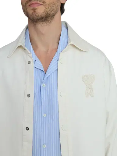 AMI PARIS Men's Ami De Coeur Cotton Overshirt | Thumbnail 6 AMI PARIS Men's Ami De Coeur Cotton Overshirt | Thumbnail 6