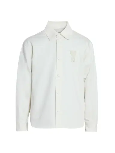 AMI PARIS Men's Ami De Coeur Cotton Overshirt | Thumbnail 1 AMI PARIS Men's Ami De Coeur Cotton Overshirt | Thumbnail 1