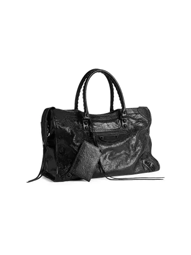 Balenciaga Men's Le City Large Tote Bag - Black | Thumbnail 4 Balenciaga Men's Le City Large Tote Bag - Black | Thumbnail 4