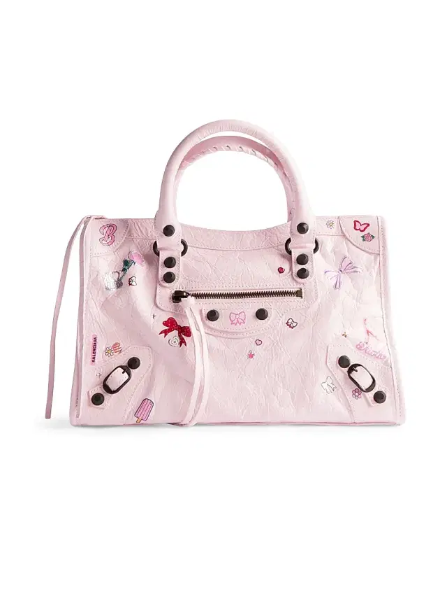 Balenciaga Women's Le City Crossbody Bag - Petal Pink Multicolor