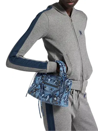 Balenciaga Women's Le City Mini Top Handle Bag - Blue | Thumbnail 3
