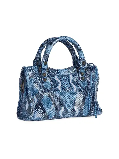 Balenciaga Women's Le City Mini Top Handle Bag - Blue | Thumbnail 5