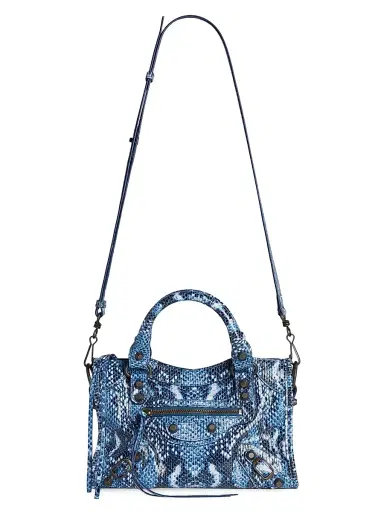 Balenciaga Women's Le City Mini Top Handle Bag - Blue | Thumbnail 6