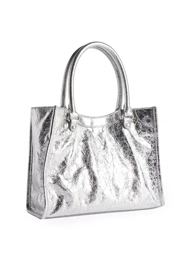 Balenciaga Women's Le City Mini Top Handle Bag - Silver | Thumbnail 3 Balenciaga Women's Le City Mini Top Handle Bag - Silver | Thumbnail 3