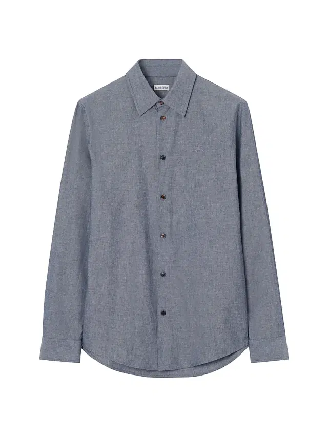 Burberry Men's Sam Cotton-Blend Regular-Fit Shirt - Bright Navy Chalk White