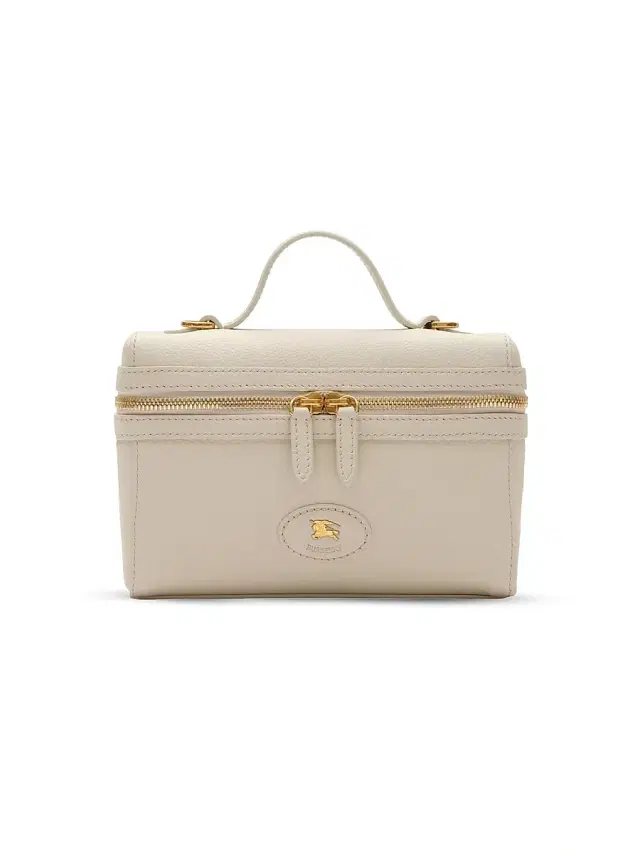 Burberry Women's Bloomsbury Check-Lined Leather Vanity Case - Light Beige