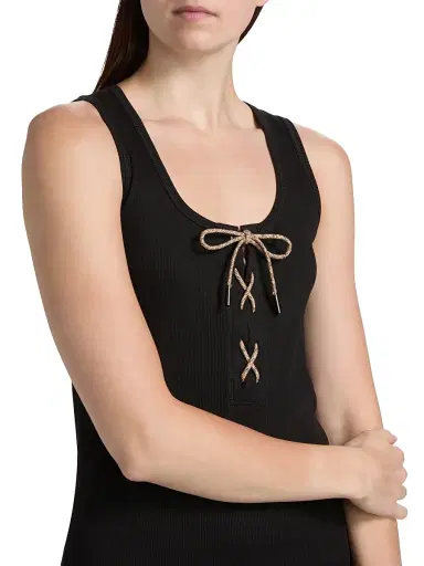 Burberry Women's Carlotta Stretch-Cotton Midi-Dress - Black - Size XXS | Thumbnail 6