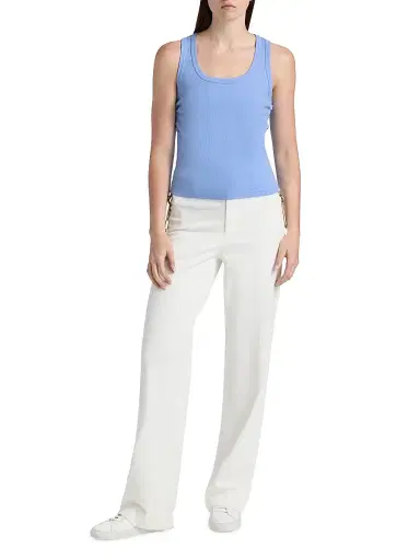 Burberry Women's Festival Stretch-Cotton Tank - Cornflower Blue | Thumbnail 2
