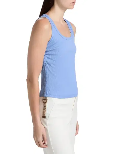 Burberry Women's Festival Stretch-Cotton Tank - Cornflower Blue | Thumbnail 4