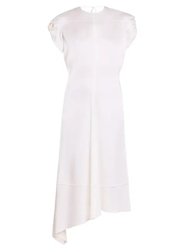 Victoria Beckham Women's Satin Twist Shoulder Midi-Dress -
