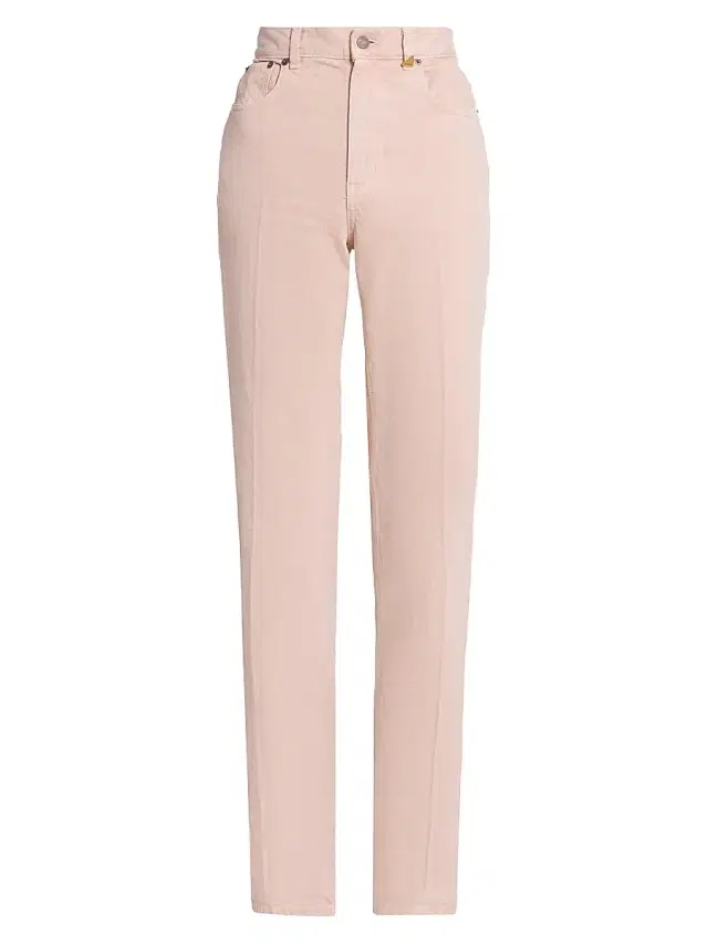 Chloé Women's Stacked Straight-Leg Jeans - Timid Pink