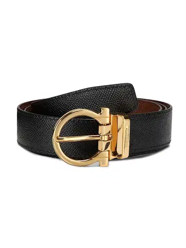 Ferragamo Men's Reversible Gancini Leather Belt - Radica Nero - Size 38 | Thumbnail 3 Ferragamo Men's Reversible Gancini Leather Belt - Radica Nero - Size 38 | Thumbnail 3