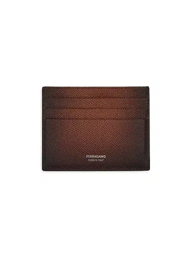 Ferragamo Men's Micro Gancio Embossed Leather Card Case | Thumbnail 2 Ferragamo Men's Micro Gancio Embossed Leather Card Case | Thumbnail 2