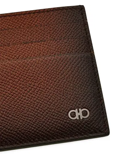 Ferragamo Men's Micro Gancio Embossed Leather Card Case | Thumbnail 4 Ferragamo Men's Micro Gancio Embossed Leather Card Case | Thumbnail 4