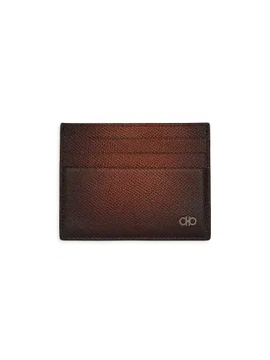 Ferragamo Men's Micro Gancio Embossed Leather Card Case | Thumbnail 1 Ferragamo Men's Micro Gancio Embossed Leather Card Case | Thumbnail 1