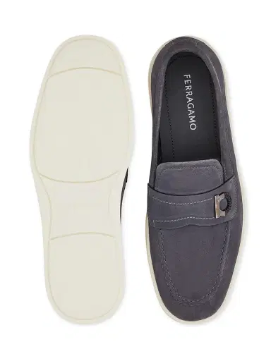 Ferragamo Men's Tancredi Suede Loafers | Thumbnail 4 Ferragamo Men's Tancredi Suede Loafers | Thumbnail 4