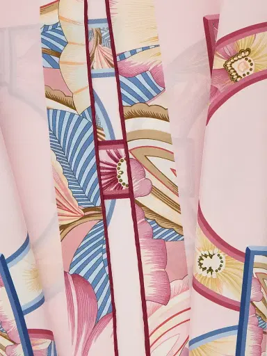 Ferragamo Women's Brezza Printed Gancini Silk Scarf - Rosa Bordeaux | Thumbnail 4