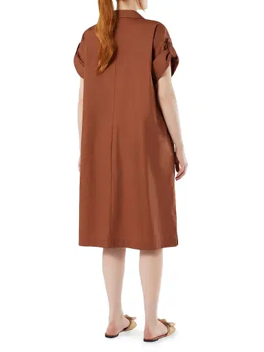 Marina Rinaldi Women's Cotton Poplin Dress - Fard - Size 16 | Thumbnail 4