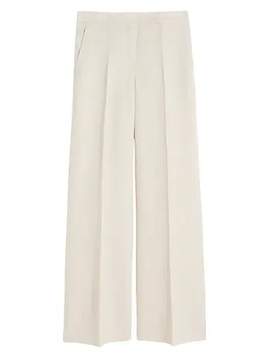 Max Mara Women's Wide Fit Linen Trousers - Beige - Size 12 | Thumbnail 1 Max Mara Women's Wide Fit Linen Trousers - Beige - Size 12 | Thumbnail 1