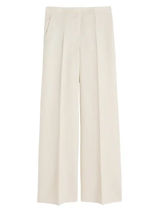 Women's Wide Fit Linen Trousers - Beige