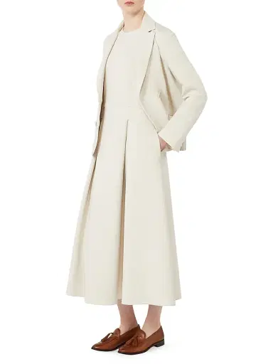 Max Mara Women's Double Breasted Scuba Jersey Blazer - Beige - Size XL | Thumbnail 2