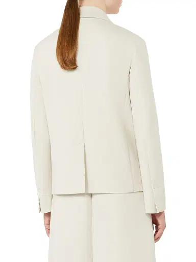 Max Mara Women's Double Breasted Scuba Jersey Blazer - Beige - Size XL | Thumbnail 4