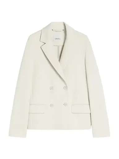 Max Mara Women's Double Breasted Scuba Jersey Blazer - Beige - Size XL | Thumbnail 1