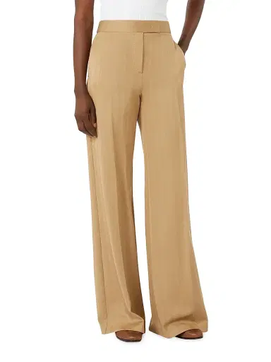 Max Mara Women's Pinstripe Jacquard Jersey Trousers - Desert - Size 16 | Thumbnail 3
