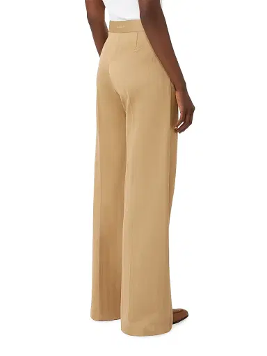 Max Mara Women's Pinstripe Jacquard Jersey Trousers - Desert - Size 16 | Thumbnail 4