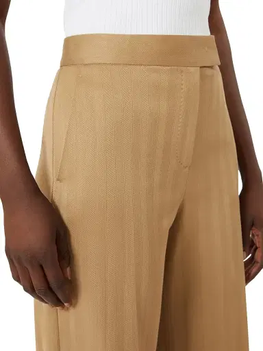 Max Mara Women's Pinstripe Jacquard Jersey Trousers - Desert - Size 16 | Thumbnail 5