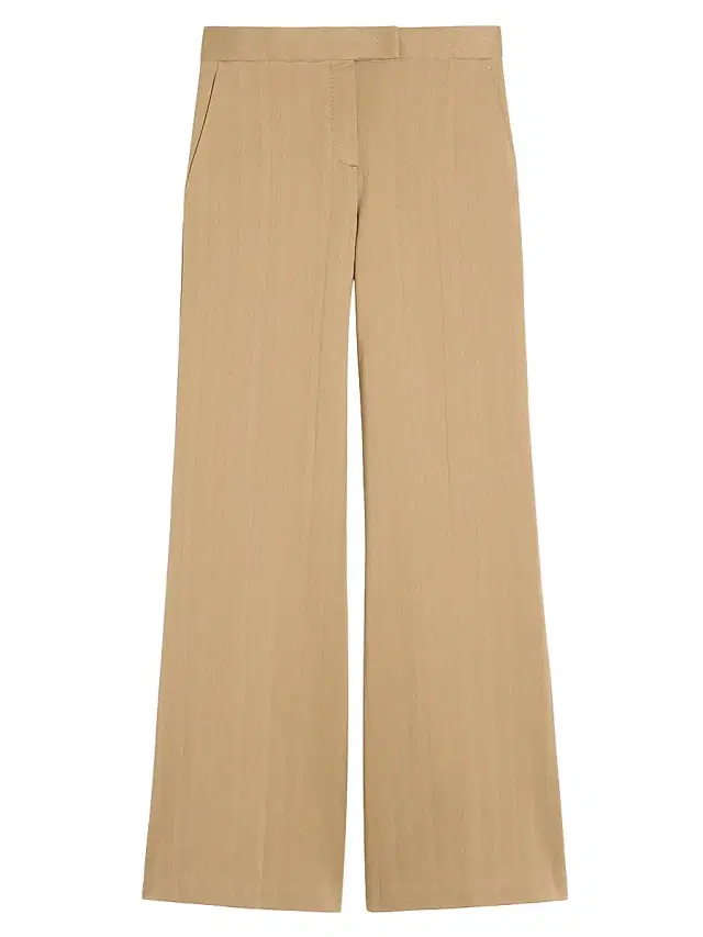 Max Mara Women's Pinstripe Jacquard Jersey Trousers - Desert