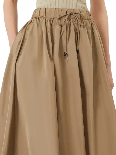 Max Mara Women's Taffeta Midi Skirt - Kaki - Size 8 | Thumbnail 5