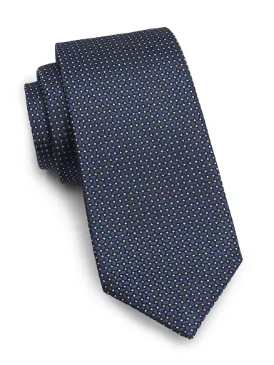 Isaia Men's Pin Dot Oval Silk Tie | Thumbnail 1 Isaia Men's Pin Dot Oval Silk Tie | Thumbnail 1